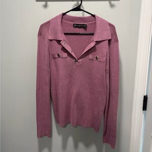 New York & Company Mauve Ribbed Sweater